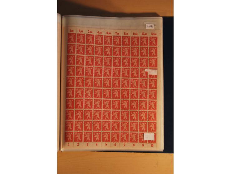 1945/48, Bogensammlung mit u.a. Mi.-Nr. 29-40y, 37za und 39za, Bogensignatur Kramp BPP, und 206wbx, jeder Wert sign. Paul BPP