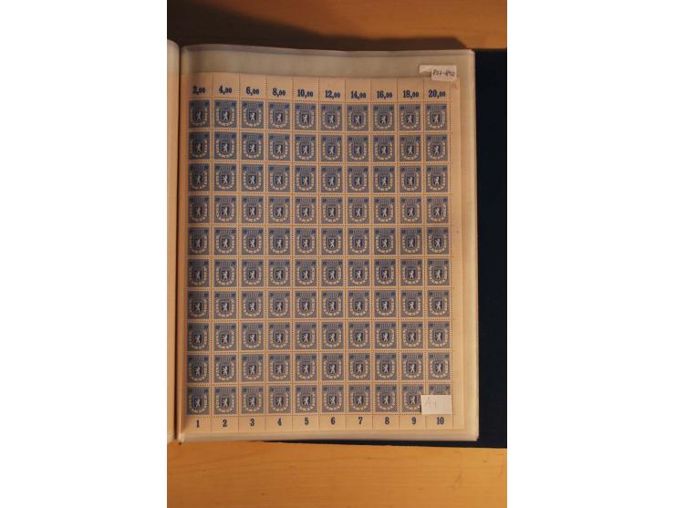 1945/48, Bogensammlung mit u.a. Mi.-Nr. 29-40y, 37za und 39za, Bogensignatur Kramp BPP, und 206wbx, jeder Wert sign. Paul BPP