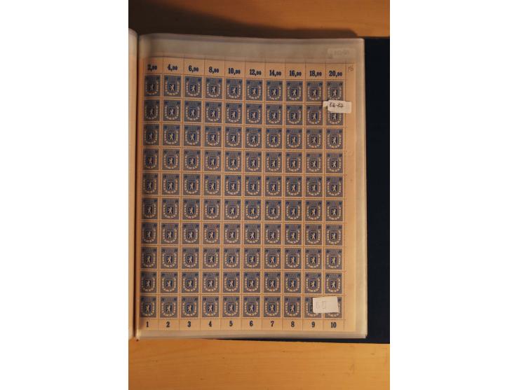 1945/48, Bogensammlung mit u.a. Mi.-Nr. 29-40y, 37za und 39za, Bogensignatur Kramp BPP, und 206wbx, jeder Wert sign. Paul BPP