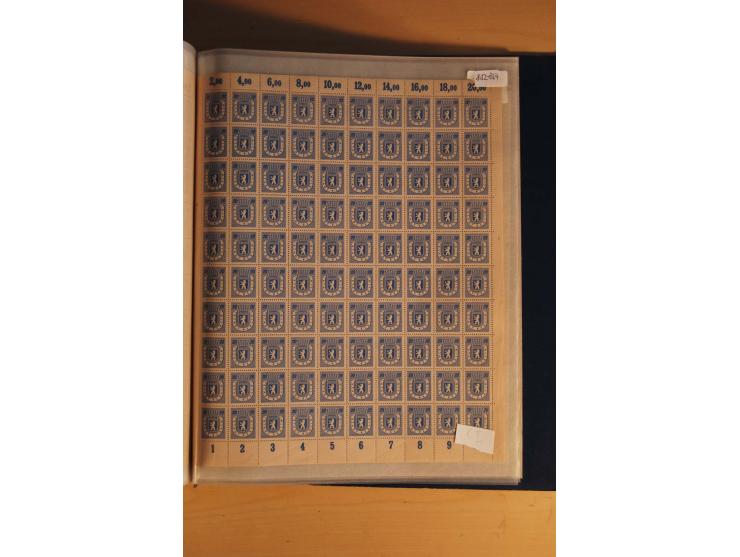1945/48, Bogensammlung mit u.a. Mi.-Nr. 29-40y, 37za und 39za, Bogensignatur Kramp BPP, und 206wbx, jeder Wert sign. Paul BPP