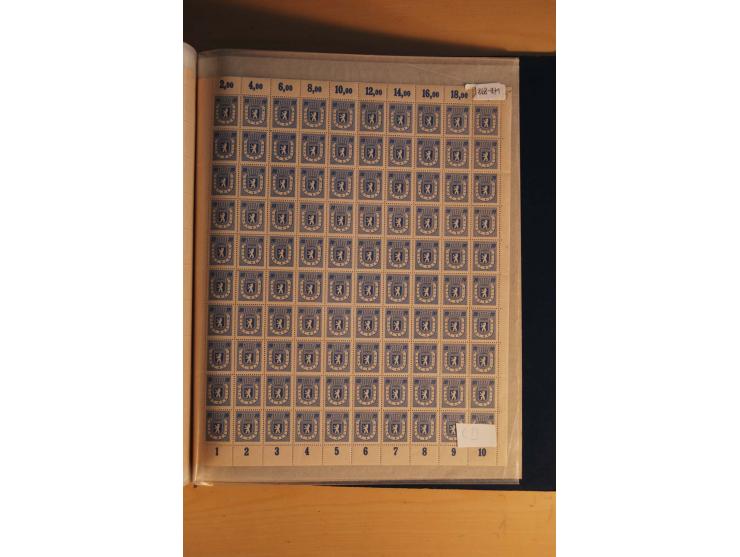 1945/48, Bogensammlung mit u.a. Mi.-Nr. 29-40y, 37za und 39za, Bogensignatur Kramp BPP, und 206wbx, jeder Wert sign. Paul BPP