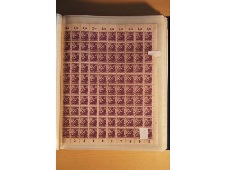 1945/48, Bogensammlung mit u.a. Mi.-Nr. 29-40y, 37za und 39za, Bogensignatur Kramp BPP, und 206wbx, jeder Wert sign. Paul BPP