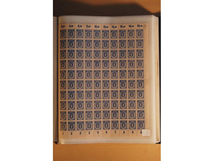 1945/48, Bogensammlung mit u.a. Mi.-Nr. 29-40y, 37za und 39za, Bogensignatur Kramp BPP, und 206wbx, jeder Wert sign. Paul BPP