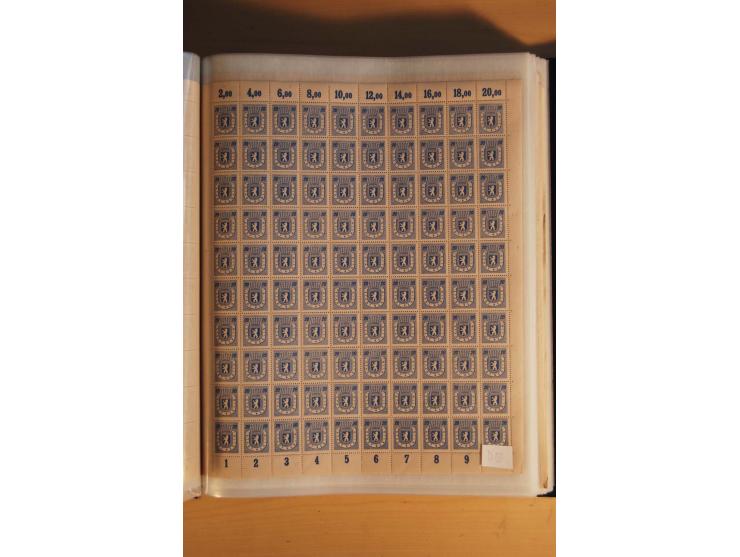 1945/48, Bogensammlung mit u.a. Mi.-Nr. 29-40y, 37za und 39za, Bogensignatur Kramp BPP, und 206wbx, jeder Wert sign. Paul BPP
