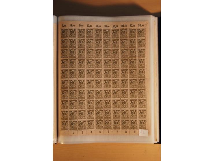 1945/48, Bogensammlung mit u.a. Mi.-Nr. 29-40y, 37za und 39za, Bogensignatur Kramp BPP, und 206wbx, jeder Wert sign. Paul BPP