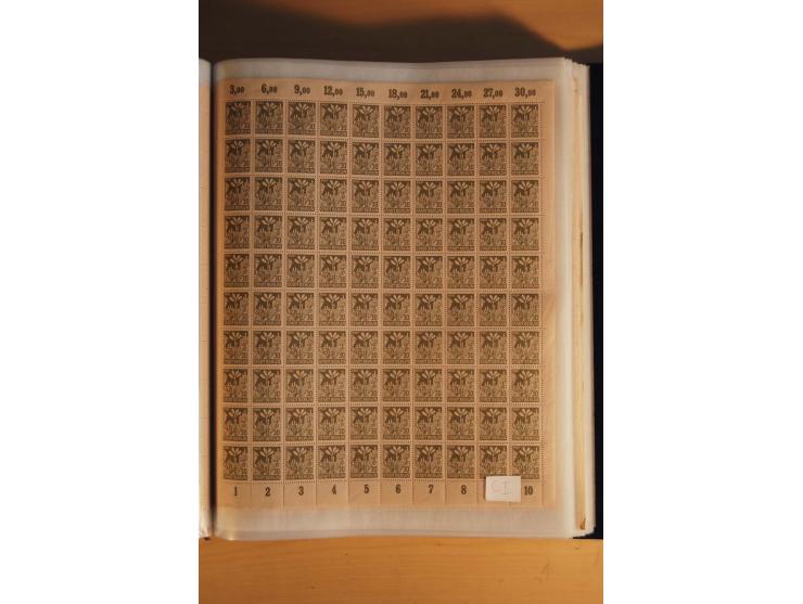 1945/48, Bogensammlung mit u.a. Mi.-Nr. 29-40y, 37za und 39za, Bogensignatur Kramp BPP, und 206wbx, jeder Wert sign. Paul BPP