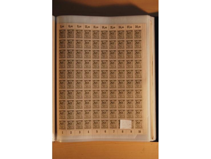 1945/48, Bogensammlung mit u.a. Mi.-Nr. 29-40y, 37za und 39za, Bogensignatur Kramp BPP, und 206wbx, jeder Wert sign. Paul BPP