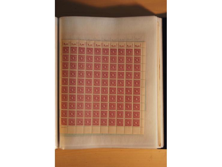 1945/48, Bogensammlung mit u.a. Mi.-Nr. 29-40y, 37za und 39za, Bogensignatur Kramp BPP, und 206wbx, jeder Wert sign. Paul BPP