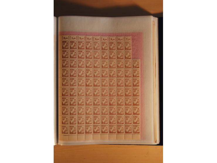 1945/48, Bogensammlung mit u.a. Mi.-Nr. 29-40y, 37za und 39za, Bogensignatur Kramp BPP, und 206wbx, jeder Wert sign. Paul BPP