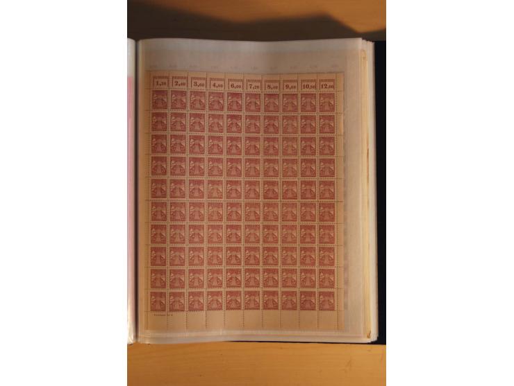 1945/48, Bogensammlung mit u.a. Mi.-Nr. 29-40y, 37za und 39za, Bogensignatur Kramp BPP, und 206wbx, jeder Wert sign. Paul BPP
