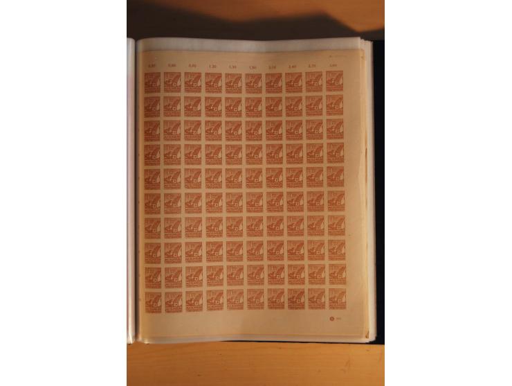 1945/48, Bogensammlung mit u.a. Mi.-Nr. 29-40y, 37za und 39za, Bogensignatur Kramp BPP, und 206wbx, jeder Wert sign. Paul BPP