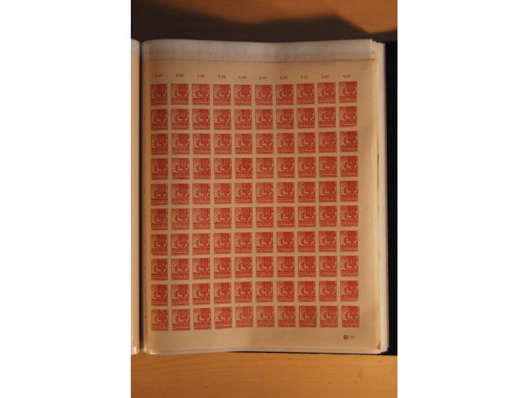 1945/48, Bogensammlung mit u.a. Mi.-Nr. 29-40y, 37za und 39za, Bogensignatur Kramp BPP, und 206wbx, jeder Wert sign. Paul BPP
