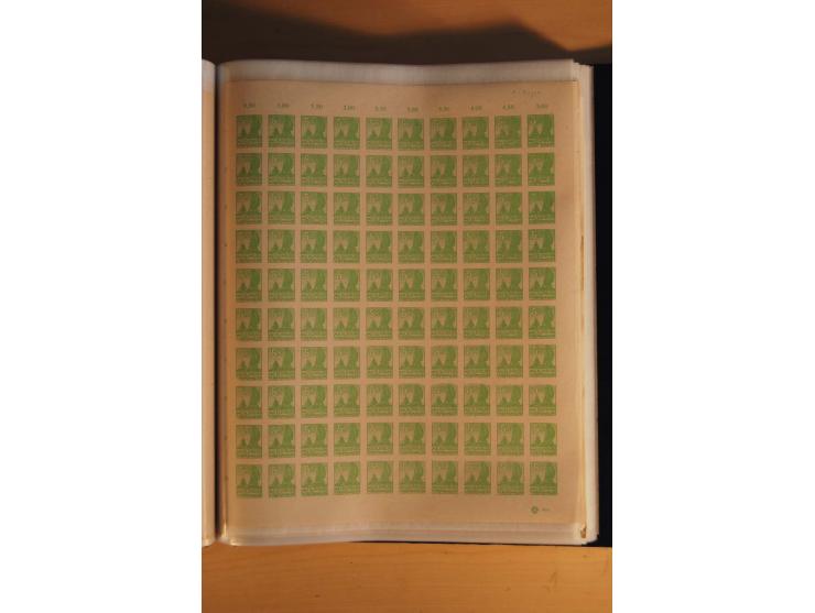1945/48, Bogensammlung mit u.a. Mi.-Nr. 29-40y, 37za und 39za, Bogensignatur Kramp BPP, und 206wbx, jeder Wert sign. Paul BPP