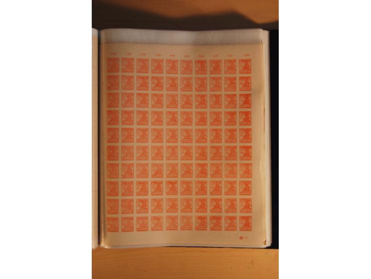 1945/48, Bogensammlung mit u.a. Mi.-Nr. 29-40y, 37za und 39za, Bogensignatur Kramp BPP, und 206wbx, jeder Wert sign. Paul BPP