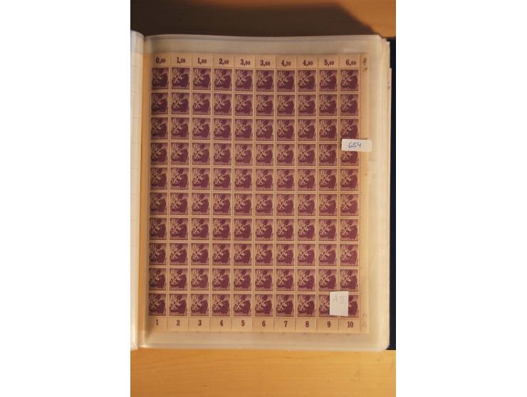 1945/48, Bogensammlung mit u.a. Mi.-Nr. 29-40y, 37za und 39za, Bogensignatur Kramp BPP, und 206wbx, jeder Wert sign. Paul BPP