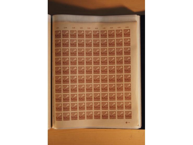 1945/48, Bogensammlung mit u.a. Mi.-Nr. 29-40y, 37za und 39za, Bogensignatur Kramp BPP, und 206wbx, jeder Wert sign. Paul BPP