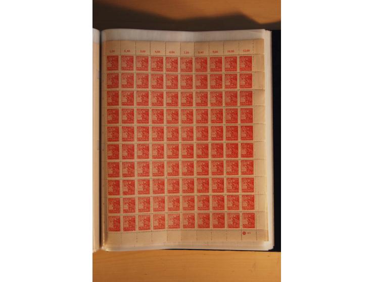 1945/48, Bogensammlung mit u.a. Mi.-Nr. 29-40y, 37za und 39za, Bogensignatur Kramp BPP, und 206wbx, jeder Wert sign. Paul BPP