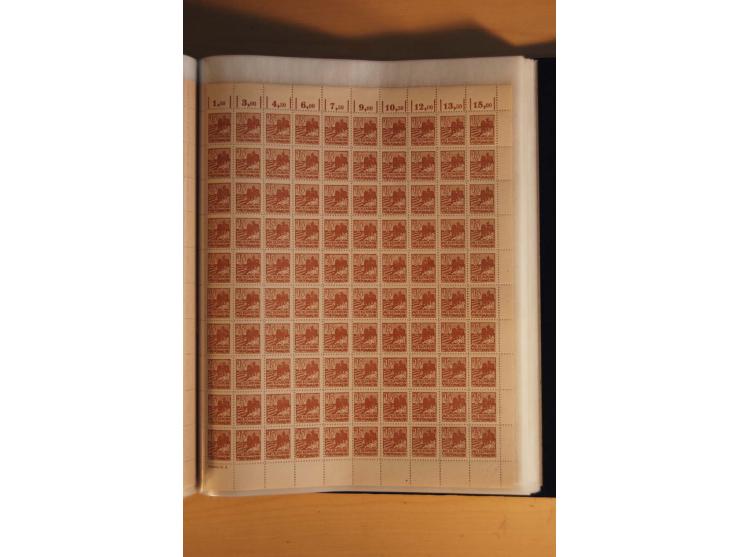 1945/48, Bogensammlung mit u.a. Mi.-Nr. 29-40y, 37za und 39za, Bogensignatur Kramp BPP, und 206wbx, jeder Wert sign. Paul BPP