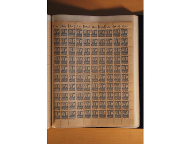 1945/48, Bogensammlung mit u.a. Mi.-Nr. 29-40y, 37za und 39za, Bogensignatur Kramp BPP, und 206wbx, jeder Wert sign. Paul BPP