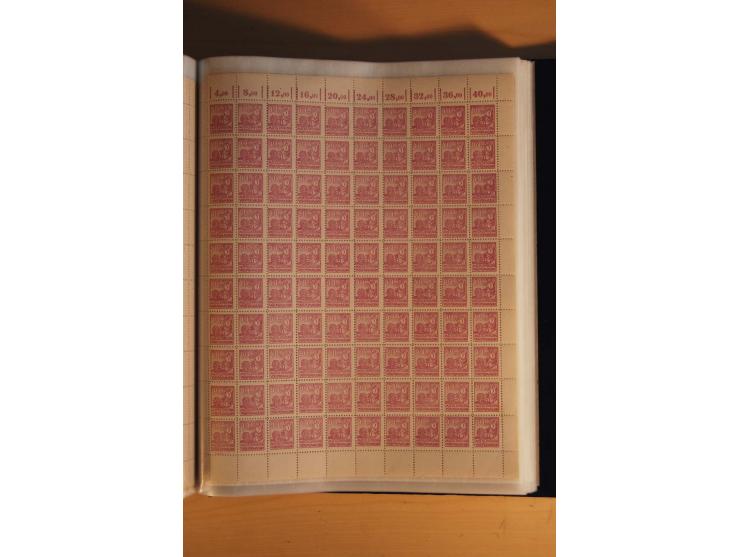 1945/48, Bogensammlung mit u.a. Mi.-Nr. 29-40y, 37za und 39za, Bogensignatur Kramp BPP, und 206wbx, jeder Wert sign. Paul BPP