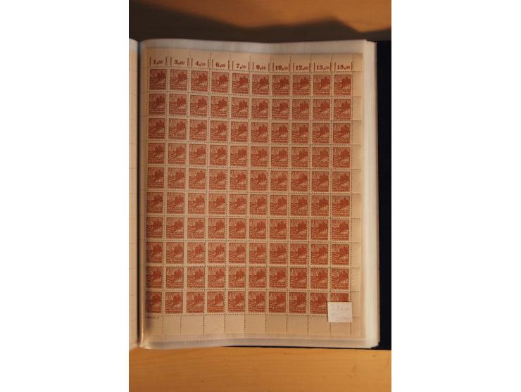 1945/48, Bogensammlung mit u.a. Mi.-Nr. 29-40y, 37za und 39za, Bogensignatur Kramp BPP, und 206wbx, jeder Wert sign. Paul BPP