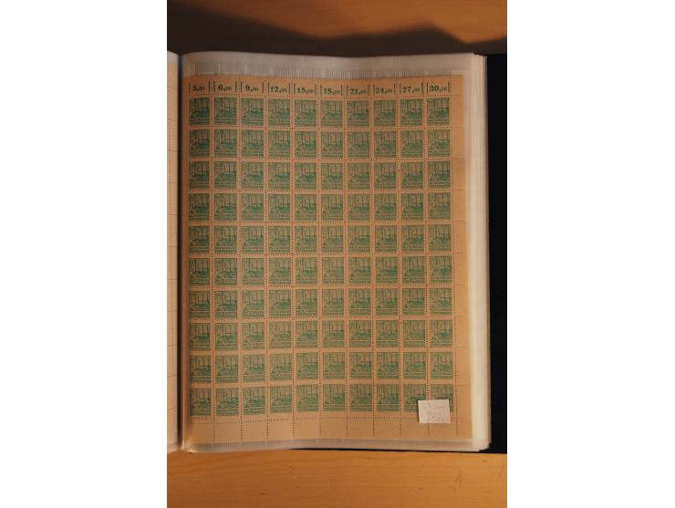 1945/48, Bogensammlung mit u.a. Mi.-Nr. 29-40y, 37za und 39za, Bogensignatur Kramp BPP, und 206wbx, jeder Wert sign. Paul BPP
