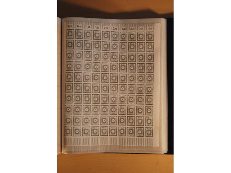 1945/48, Bogensammlung mit u.a. Mi.-Nr. 29-40y, 37za und 39za, Bogensignatur Kramp BPP, und 206wbx, jeder Wert sign. Paul BPP