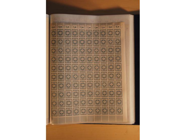 1945/48, Bogensammlung mit u.a. Mi.-Nr. 29-40y, 37za und 39za, Bogensignatur Kramp BPP, und 206wbx, jeder Wert sign. Paul BPP