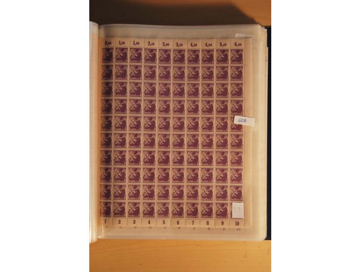 1945/48, Bogensammlung mit u.a. Mi.-Nr. 29-40y, 37za und 39za, Bogensignatur Kramp BPP, und 206wbx, jeder Wert sign. Paul BPP