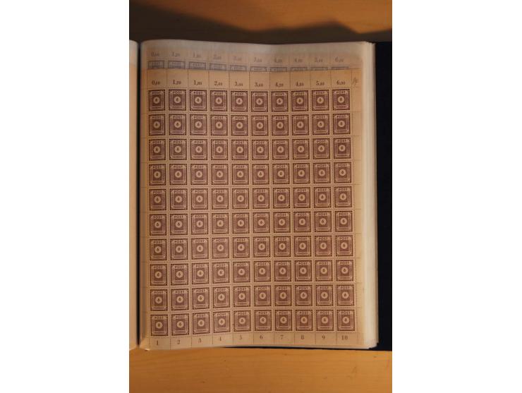 1945/48, Bogensammlung mit u.a. Mi.-Nr. 29-40y, 37za und 39za, Bogensignatur Kramp BPP, und 206wbx, jeder Wert sign. Paul BPP