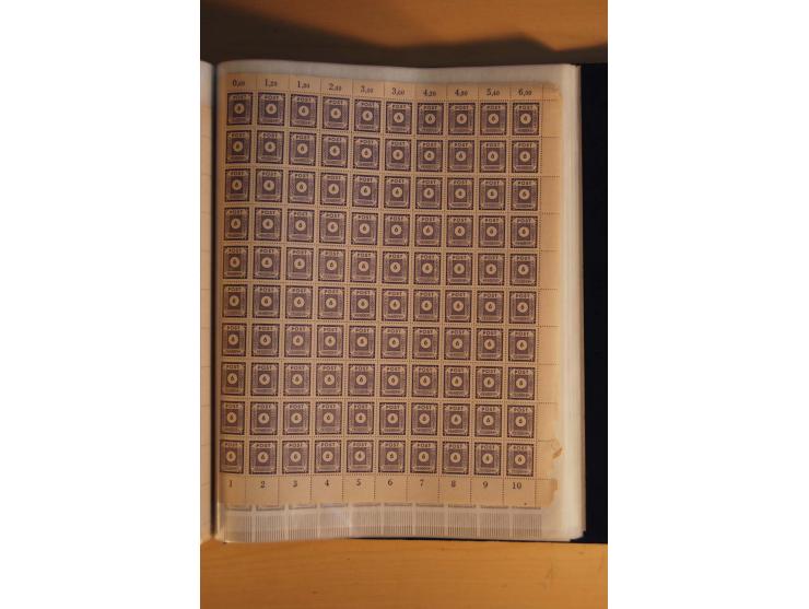 1945/48, Bogensammlung mit u.a. Mi.-Nr. 29-40y, 37za und 39za, Bogensignatur Kramp BPP, und 206wbx, jeder Wert sign. Paul BPP