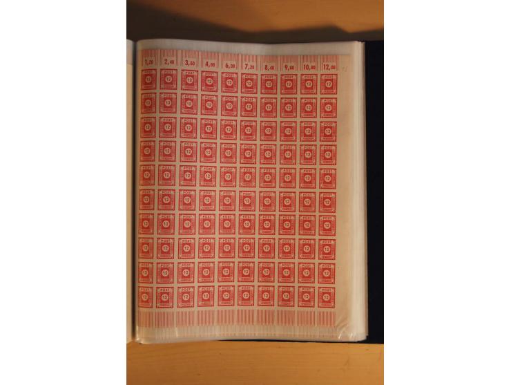1945/48, Bogensammlung mit u.a. Mi.-Nr. 29-40y, 37za und 39za, Bogensignatur Kramp BPP, und 206wbx, jeder Wert sign. Paul BPP
