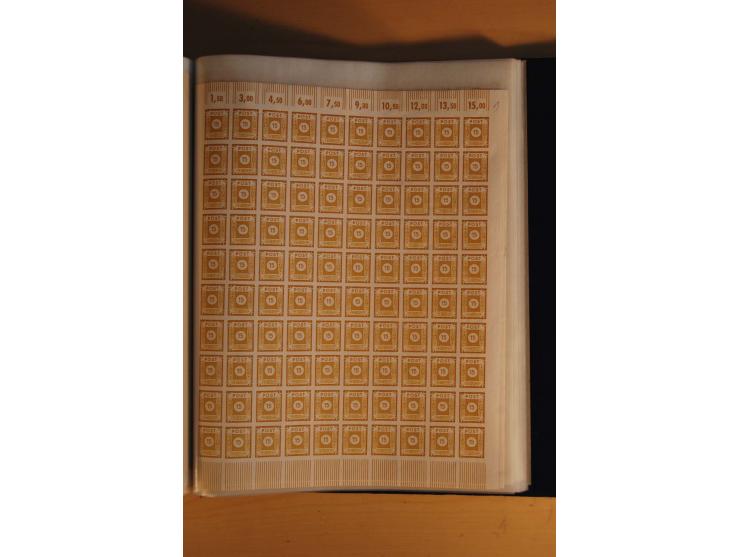 1945/48, Bogensammlung mit u.a. Mi.-Nr. 29-40y, 37za und 39za, Bogensignatur Kramp BPP, und 206wbx, jeder Wert sign. Paul BPP