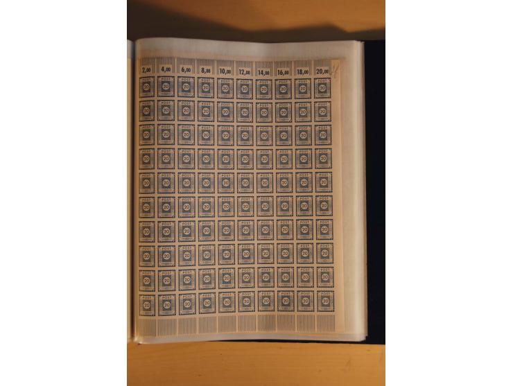 1945/48, Bogensammlung mit u.a. Mi.-Nr. 29-40y, 37za und 39za, Bogensignatur Kramp BPP, und 206wbx, jeder Wert sign. Paul BPP