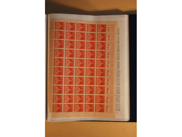1945/48, Bogensammlung mit u.a. Mi.-Nr. 29-40y, 37za und 39za, Bogensignatur Kramp BPP, und 206wbx, jeder Wert sign. Paul BPP
