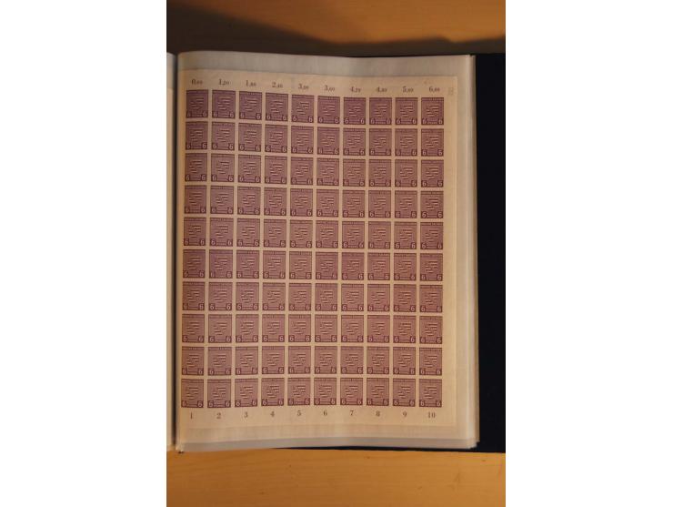 1945/48, Bogensammlung mit u.a. Mi.-Nr. 29-40y, 37za und 39za, Bogensignatur Kramp BPP, und 206wbx, jeder Wert sign. Paul BPP