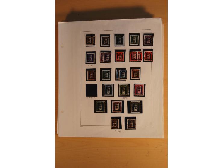 1945/49, sehr umfangreiche, ungebrauchte/postfrische und gestempelte Sammlung inkl. einiger Lokalausgaben mit vielen Farben, 