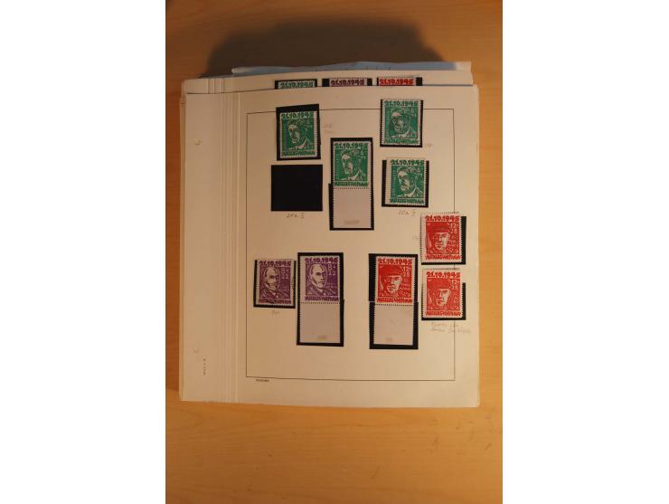 1945/49, sehr umfangreiche, ungebrauchte/postfrische und gestempelte Sammlung inkl. einiger Lokalausgaben mit vielen Farben, 