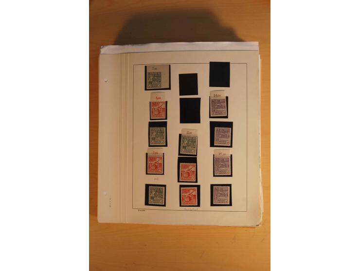 1945/49, sehr umfangreiche, ungebrauchte/postfrische und gestempelte Sammlung inkl. einiger Lokalausgaben mit vielen Farben, 