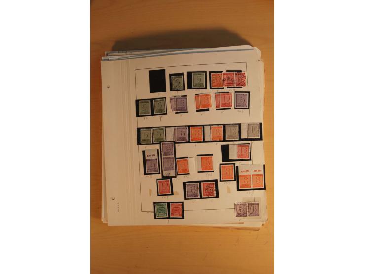 1945/49, sehr umfangreiche, ungebrauchte/postfrische und gestempelte Sammlung inkl. einiger Lokalausgaben mit vielen Farben, 