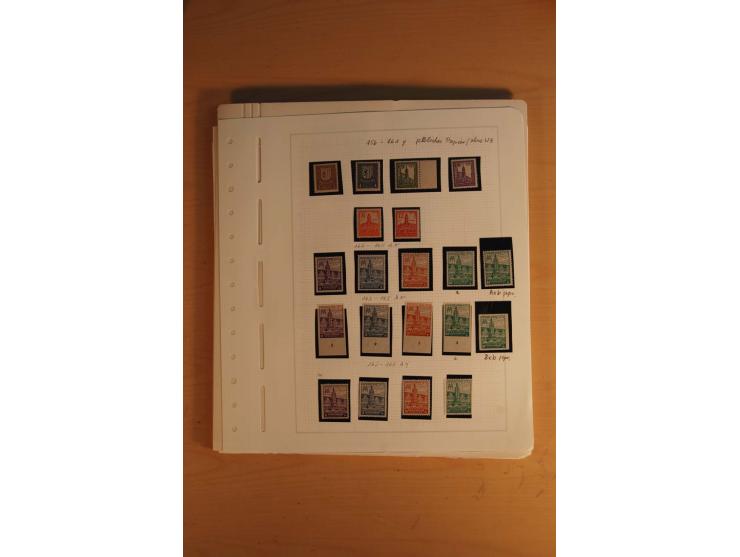 1945/49, sehr umfangreiche, ungebrauchte/postfrische und gestempelte Sammlung inkl. einiger Lokalausgaben mit vielen Farben, 