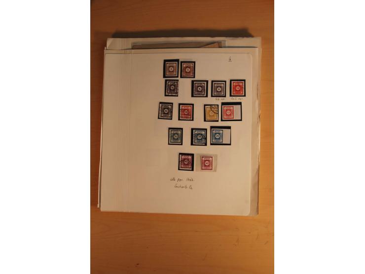 1945/49, sehr umfangreiche, ungebrauchte/postfrische und gestempelte Sammlung inkl. einiger Lokalausgaben mit vielen Farben, 