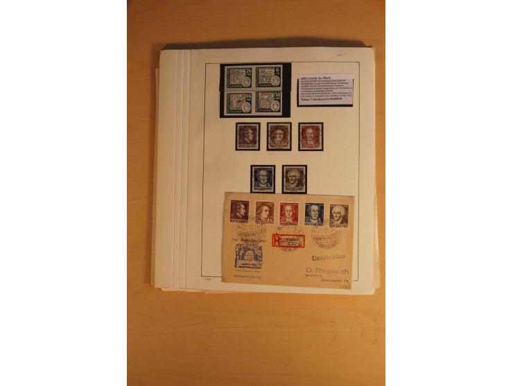 1945/49, sehr umfangreiche, ungebrauchte/postfrische und gestempelte Sammlung inkl. einiger Lokalausgaben mit vielen Farben, 