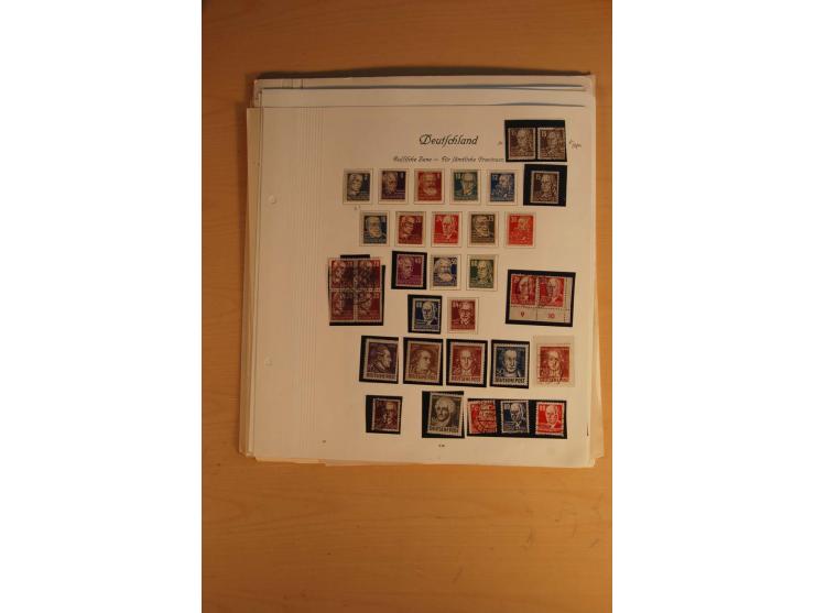 1945/49, sehr umfangreiche, ungebrauchte/postfrische und gestempelte Sammlung inkl. einiger Lokalausgaben mit vielen Farben, 