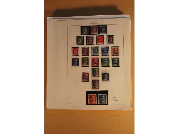 1945/49, sehr umfangreiche, ungebrauchte/postfrische und gestempelte Sammlung inkl. einiger Lokalausgaben mit vielen Farben, 