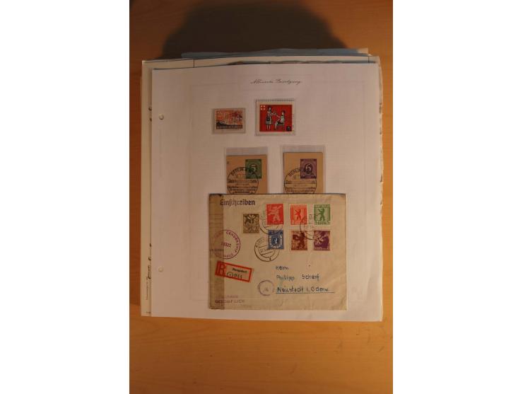 1945/49, sehr umfangreiche, ungebrauchte/postfrische und gestempelte Sammlung inkl. einiger Lokalausgaben mit vielen Farben, 