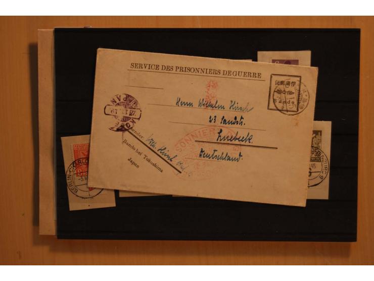 1945/46, postfrische und meist gestempelte kleine Partie, dabei u.a. 2 Großbogen Brückenbau auf dünnem Papier, 8mal Block 4a 