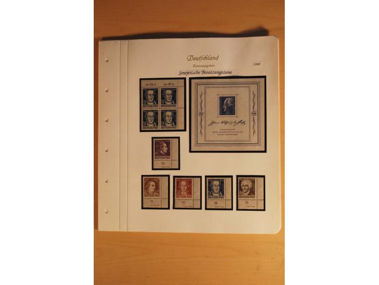 ALLEGEMEINE AUSGABE: 1948, ungebrauchte und postfrische Sammlung in den Hauptnummern komplett ab Mi.-Nr. 182, dazu etliche Be