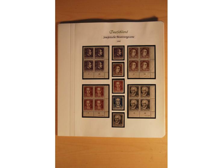 ALLEGEMEINE AUSGABE: 1948, ungebrauchte und postfrische Sammlung in den Hauptnummern komplett ab Mi.-Nr. 182, dazu etliche Be
