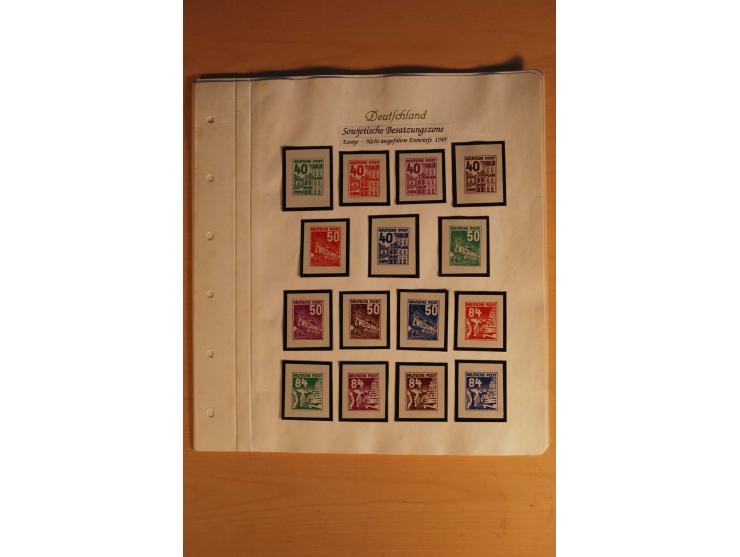 ALLEGEMEINE AUSGABE: 1948, ungebrauchte und postfrische Sammlung in den Hauptnummern komplett ab Mi.-Nr. 182, dazu etliche Be